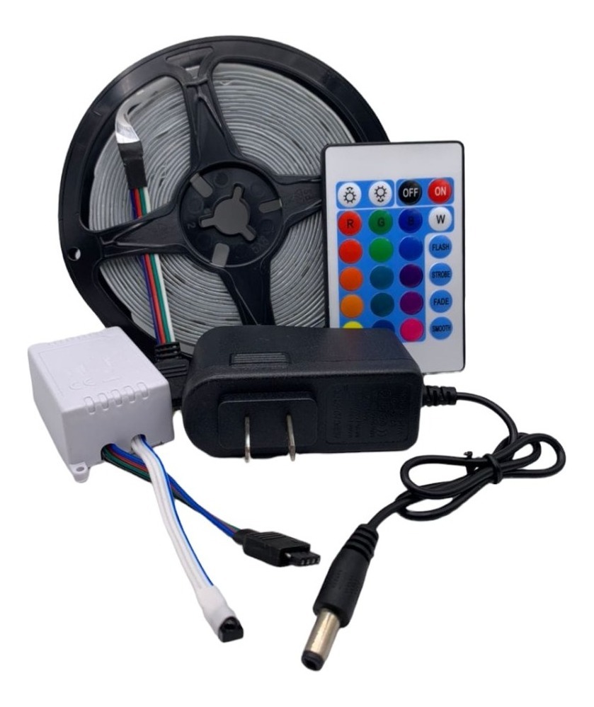 Cinta Led 2835 Rgb Bluetooth 5 Metros Control Ir Bt App Kit