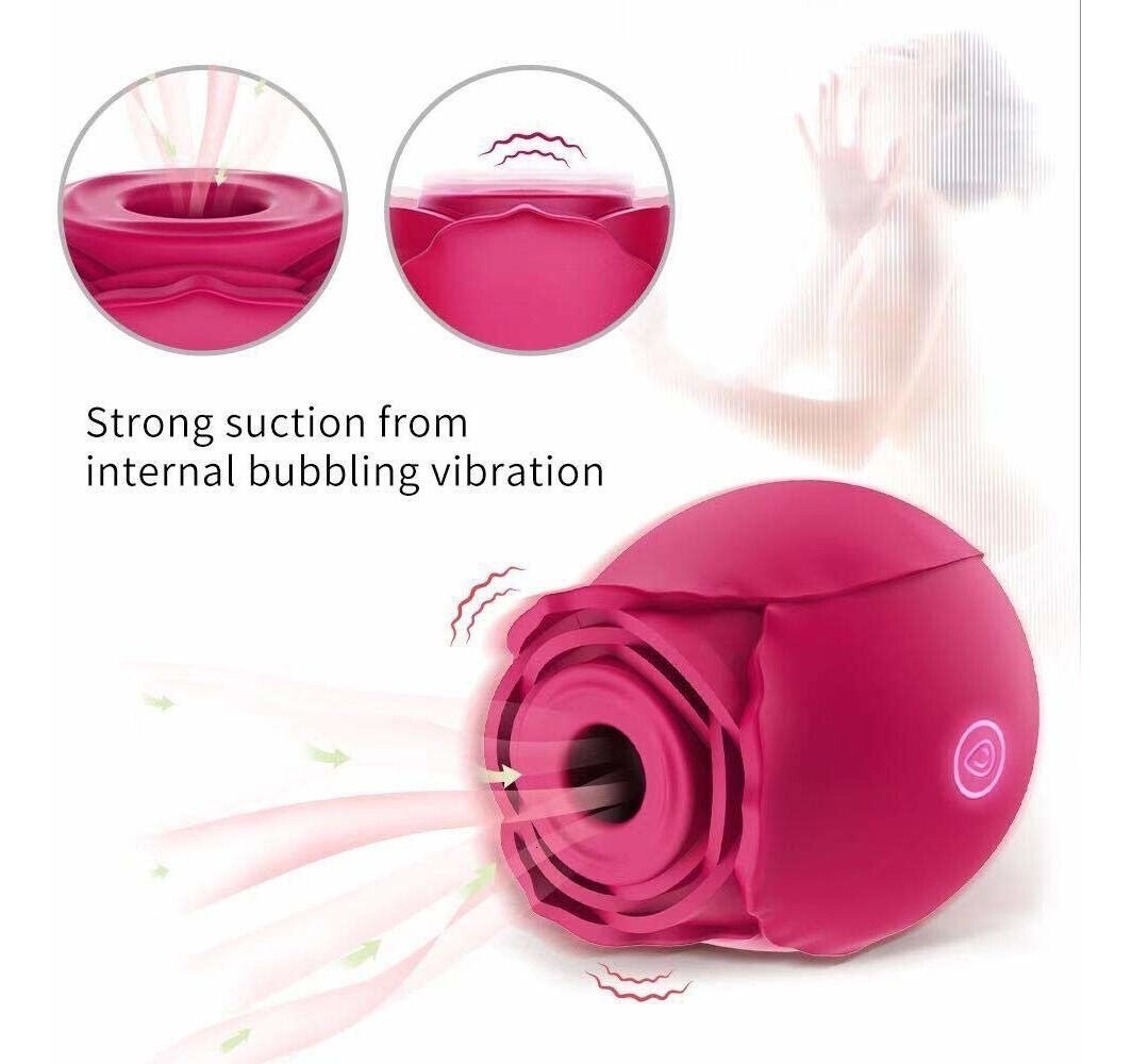 Vibrador Succionador De Clitoris Punto G Rosa Sucker Pezones